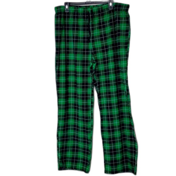Men's Nap Chat Flannel Pajama Pant Bottoms Holiday Christmas, Size XL Green - Picture 2 of 6